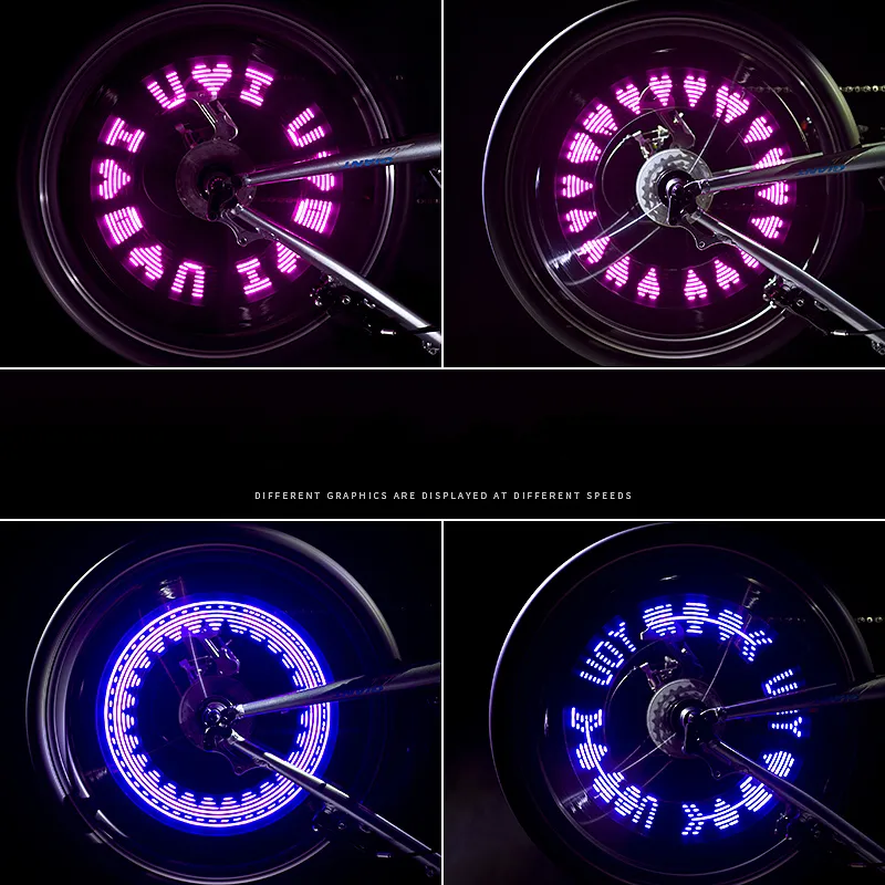 Светодиодные водонепроницаемые разноцветные велосипедные автомобильные фонари на колесах для спорта на открытом воздухе, светящиеся Аксессуары для велосипеда в ночное время