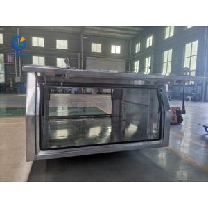 Custodia in metallo saldato a <span class=keywords><strong>tre</strong></span> porte antiruggine con supporto OEM compattato e resistente in lega di alluminio vano UTE cassetta degli attrezzi per camion - Product Image 4