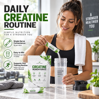 Sachets de créatine monohydrate micronisée à marque privée, sans saveur, 5g par portion, végétalien, sans OGM, supplément d'entraînement OEM ODM