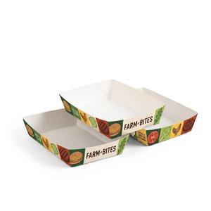 Barquette en papier jetable de qualité alimentaire avec logo personnalisé pour frites, pâtisseries et snacks rapides - Product Image 3