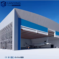 Hangar Prefabricado AISC para Aviones Ligeros, para Airbus A380 y Boeing 777/737, Estructura de Acero Laminado en Caliente, Soldadura, Corte y Doblado ASTM