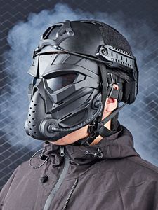 Ensemble <span class=keywords><strong>casque</strong></span> tactique et masque de protection intégrale avec lunettes anti-buée détachables, masque pour <span class=keywords><strong>casque</strong></span> rapide - Product Image 3