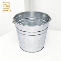 Cubo de hielo de hojalata personalizado con asa para bar y fiestas, venta al por mayor directa de fábrica
