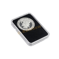 Inserts en mousse EVA noire Quickslab personnalisés, capsules rondes pour pièces de monnaie de 14 à 41 mm, plaque en plastique transparent pour pièces de monnaie avec champ d'étiquetage