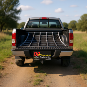 Filet de chargement robuste DB Wholesale 8 x 6,7 pieds avec mailles et crochets en S pour le contrôle du chargement sur la benne de camionnette - Product Image 2