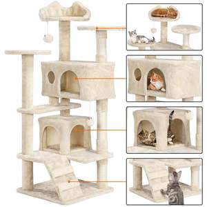 Moderno Gran Lujo rasguño gato árbol Torre muebles poste gato árbol para gatitos Casa de mascotas - Product Image 2
