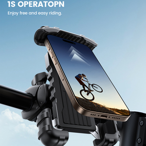 Support de téléphone pour vélo Lamicall BP05 à dégagement rapide avec pince à crabe, réglable à 360°, antichoc, support de téléphone portable pour vélo - Product Image 4