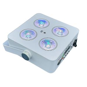 Projecteurs de scène plats à LED 4x18W RGBWAUV alimentés par batterie sans fil pour mariage DJ - Product Image 1