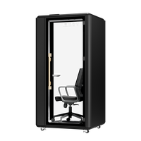 Cabine d'étude insonorisée portable en aluminium moderne et ergonomique avec conception modulaire facile à assembler pour l'école, la maison, le bureau, l'entrepôt