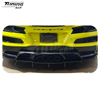 Diffuseur arrière en fibre de carbone style OEM et diffuseur à ailettes supplémentaire pour Chevrolet Corvette C8 2020+ Z06 ZR1 Kit de conversion amélioré