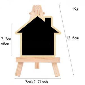 Mini Pizarra de Madera de Doble Cara Borrable, Letreros con Forma Irregular de Casa, Flor, Ola, Número de Mesa, <span class=keywords><strong>para</strong></span> Cafetería, Boda - Product Image 4