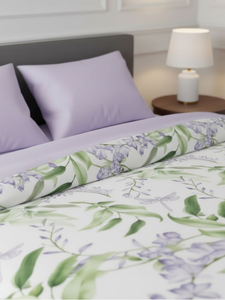 Printed Lavender Bedding <b>Set</b> 100% Cotton Soft Bed Linen Floral <b>Comforter</b> Cover <b>Set</b> OEM Home Textile Factory - Product Image 2