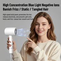 Mini sèche-cheveux 345g ultra léger, contrôle intelligent de la température NTC, faible bruit, air froid et chaud, sèche-cheveux compact de voyage, CE RoHS