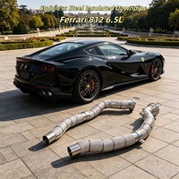 Pour Ferrari 812 6.5L 2017-2020, kit de performance racing avec downpipe à haut débit en acier inoxydable SS304, sans voyant d'avertissement (CEL)