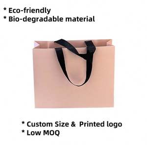 Custom Logo Luxury Eco-Friendly Aseptic Gift <b>Paper</b> Bags Cotton Rope Handle Recyclable <b>Biodegradable</b> for Small Business Clothing - Product Image 2
