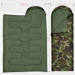 Saco de Dormir Tipo Sobre, Impermeable, de Poliéster, con 3 Capas, Camuflaje, para Camping, 3 Estaciones, Transpirable - Product Image 2
