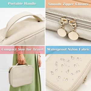 Organizador de Joyas Portátil de Viaje para Aretes, Collares y Anillos, Bolsa de Almacenamiento Plegable de Gran Capacidad con Múltiples Compartimentos - Product Image 4