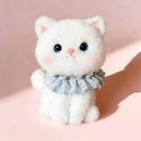 Nouvelle peluche chat noir et blanc avec robe en dentelle, jouet en peluche pour chat, cadeau de mariage, figurine en peluche, cadeau souvenir