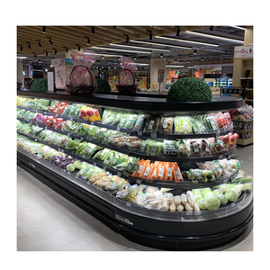 Thương mại đa-boong thẳng đứng mở đồ uống hiển thị Máy làm lạnh trái cây mát Nhà Máy Giá cho siêu thị duy nhất-nhiệt độ phong cách - Product Image 1