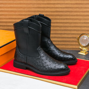 <span class=keywords><strong>Botas</strong></span> Vaqueras de <span class=keywords><strong>Punta</strong></span> <span class=keywords><strong>Cuadrada</strong></span> Ancha de Lujo para <span class=keywords><strong>Hombre</strong></span>, <span class=keywords><strong>Botas</strong></span> Tradicionales de Cuero para <span class=keywords><strong>Hombre</strong></span>, <span class=keywords><strong>Botas</strong></span> Unisex de Campo para <span class=keywords><strong>Hombre</strong></span> - Product Image 3