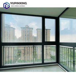 Cong thấp E Hurricane tác động mở nhôm thiết kế hình ảnh âm thanh hạn bên ngoài cửa và cửa sổ với Rèm giữa kính - Product Image 2