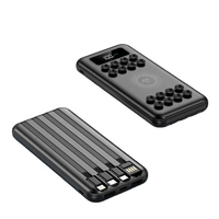 Batterie externe sans fil portable universelle mince avec affichage LED, ventouse et câble intégré 10000mAh