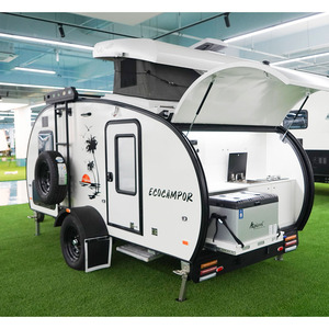 Ecocampor 2024 bastante usado ligero Mini Comfort Teardrop Camper remolque caravana Teardrop Camper Rv <span class=keywords><strong>para</strong></span> venta al por mayor con tienda - Product Image 3