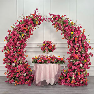 Vente en gros : Nouvelles décorations de mariage d'extérieur, arche de fleurs artificielles en soie luxueuse, design durable et écologique, hauteur 6-7 pieds - Product Image 1