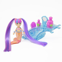 Jouets de bain de sirène en plastique pour fille, joli ensemble de jeu de sirène illuminés, pour filles, à la mode,