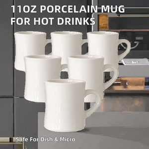 Mug à café moderne en porcelaine 11oz, compatible sublimation, passe au lave-vaisselle et au micro-ondes, pour boissons chaudes, idéal pour les fêtes et Noël - Product Image 2