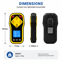 Détecteur de gaz multi-gaz portable CAATM 4 en 1, analyseur de fuite de gaz CO H2S O2 EX avec batterie rechargeable pour la sécurité industrielle