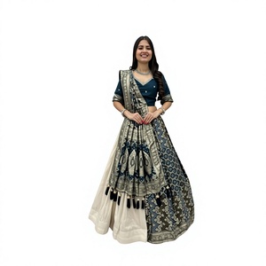 Ensemble Lehenga Choli indien traditionnel réversible, longueur cheville, coupe classique, tenue décontractée pour femme, style Inde Pakistan, séchage rapide, toutes saisons - Product Image 1
