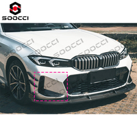 TAKD Cache-ventilations latérales de pare-chocs avant en fibre de carbone sèche, garnitures de prise d'air, enjoliveurs de conduits d'air pour feux antibrouillard pour BMW G20 G21 LCI 330i M340i
