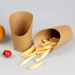 Vaso de Papel Redondo Reforzado, Resistente a la Grasa, de Grado Alimenticio, Personalizado y Desechable, para Envasar Papas Fritas, Postres y Aperitivos - Product Image 3