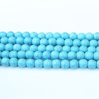 Vente d'usine Synethic Turquoise perles de pierre en vrac pour la fabrication de bijoux à bricoler soi-même 4mm 6mm 8mm 10mm pour Bracelet boucle d'oreille collier