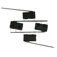 Interrupteur de fin de course en plastique Omron de remplacement, 5A 250V DPDT, circuit IP40, certifié CE/RoHS, micro-interrupteur avec levier long et droit, 3 broches
