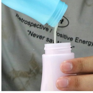 Custom Mini 30ml 1oz PE Travel Size Hand Sanitizer <b>Bottle</b> Empty Travel <b>Plastic</b> <b>Bottle</b> with Keychain or Carabiner for Your Choose - Product Image 4