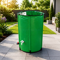 Baril de pluie pliable de 200L, réservoir de stockage d'eau portable, tuyau de descente du système de collecte d'eau de pluie, attrape-eau
