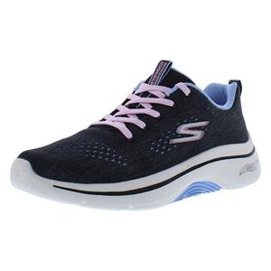 รองเท้าเดินสำหรับผู้หญิง Skechers Go Walk Arch Fit 2.0 สีดำ-น้ำเงิน - Product Image 1