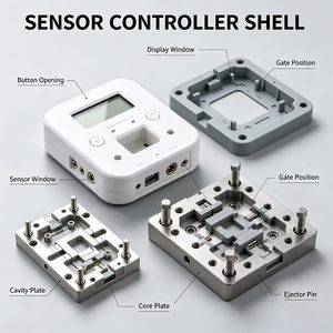 Piezas de Moldeo por Inyección de Plástico ABS PC Personalizadas para Cajas de Controladores de Sensores y Carcasas Electrónicas Industriales OEM ODM - Product Image 1