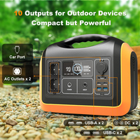 Station d'alimentation portable rechargeable Souop 1200W, kit générateur solaire avec 2 panneaux solaires pliables de 100W