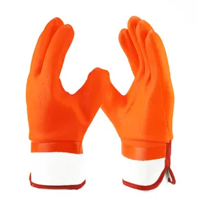 High Quality Oil Resistant Rubber Coated Long Pvc Chemical Gloves Manufacturer with Chemical Proof