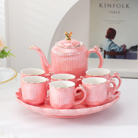 Service à thé portable en céramique, style Instagram, minimaliste, haut de gamme, pour le thé de l'après-midi, coffret cadeau, Chine