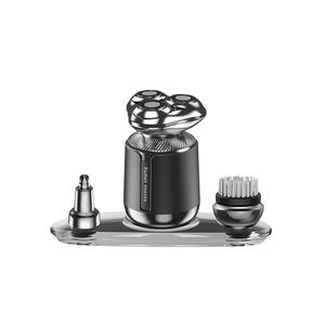 เครื่องโกนหนวดไฟฟ้าแบบโรตารี่ Kemei รุ่น KM-3224 กันน้ำ IPX7 ชาร์จซ้ำได้ พร้อมแปรงทำความสะอาด ตัวเครื่องโลหะ 3-in-1 เครื่องเล็มหนวดเครา - Product Image 1