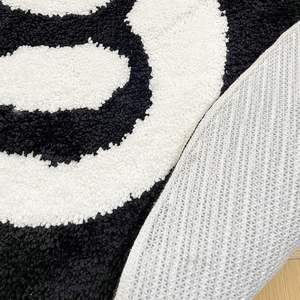 מצחיק חמוד שחור לבן ילדים שטיח קטן שטיח חדר שינה ליד המיטה ליד המיטה shaggy שטיח רך סופר סופג אמבטיה - Product Image 6