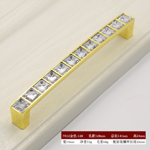 Crystal Drawer Pulls Luxury Chrome Gold Color <strong>Diamond</strong> studded Wood Furniture <strong>Cabinet</strong> Door Crystal Handles - Product Image 6