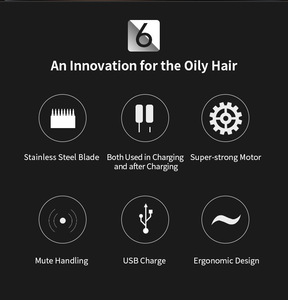 Tondeuse à cheveux professionnelle pour barbier tondeuse à cheveux professionnelle électrique rechargeable - Product Image 2