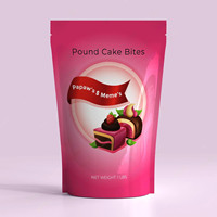 Sachet Doypack Personnalisé Imprimé Effet Doux au Toucher 100g 200g avec Fermeture Ziplock en Mylar pour Biscuits, Snacks et Gâteaux