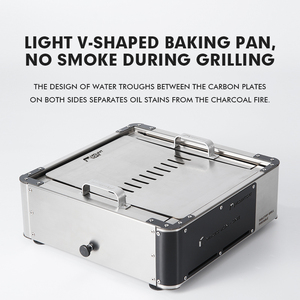 <span class=keywords><strong>Barbecue</strong></span> de style coréen: Teppanyaki de table sans fumée pour usage domestique, camping en plein air et gril à charbon multifonctionnel - Product Image 5