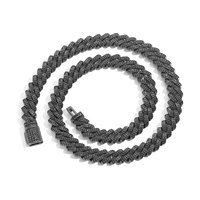 Prix promotionnel Collier Hip Hop 13mm 15mm 16mm 18mm Chaîne à maillons triple rangée en laiton Streetwear Zircon Cadeau
